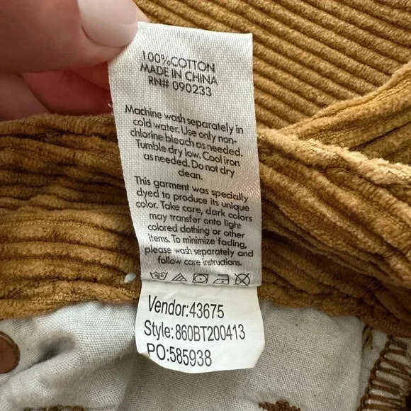 PacSun Tan Corduroy Mom Pants Women’s Size 25 High Rise EUC - Picture 5 of 8
